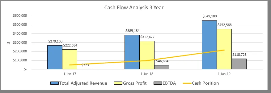3 Year Cash Flow Forecast