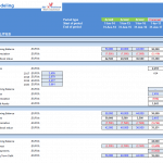 Long-Term Assets and Liabilities Overview | eFinancialModels Detailed breakdown of fixed assets and long-term debt calculations in euros.