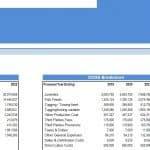 Fish Farm Financial Model - KPIs Overview | eFinancialModels Financial summary showing income statement highlights and COGS for fish farming from 2019 to 2022.