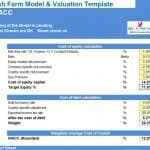 WACC Calculation Template for Fish Farm Valuation | eFinancialModels WACC calculation including cost of equity and debt components for valuation analysis.