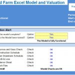 Start Up Wind Farm Excel Model and Valuation Checks | eFinancialModels Checklist for wind farm Excel model, showing completion and validation status