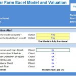 Start Up Solar Farm Excel Model and Valuation Checks | eFinancialModels Financial model completion and checks for a solar farm project in Excel.