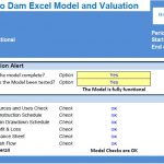 Hydro Dam Model Validation and Completion Checks | eFinancialModels Status report on completed checks for Hydro Dam Excel financial model.