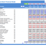 Cash flow statement displaying actual and forecasted financial data for a bank's operations.