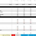 Monthly Headcounts and User Accounts Overview | eFinancialModels Monthly breakdown of headcounts and user accounts, showing growth and churn metrics.