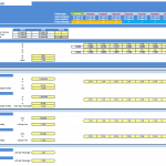 Detailed input template for an airport operator's financial model with revenue assumptions.