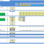 Financial input sheet for airport operator model, showcasing assets, investments, and valuation assumptions.