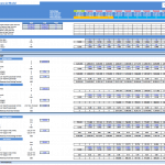 Financial model calculations showing airport revenue projections and assumptions.