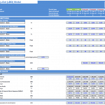 LBO Model Assumptions and Profit & Loss Calculations | eFinancialModels Leveraged Buy-Out model showing financial metrics and forecasts from 2018 to 2024.