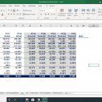 Profit and Loss Statement FY16-FY23 Overview | eFinancialModels P&L statement detailing revenues, expenses, and net income from FY16 to FY23.