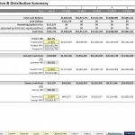 Contribution & Distribution Summary Financial Metrics | eFinancialModels Financial summary showing cash