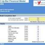 Financial Model Completion and Check Summary | eFinancialModels Financial model checks summary showing completion and functional status