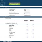 System check interface showing error and alert status in financial model.