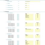 Setup inputs for financial model: company name, revenue categories, costs, and projections.
