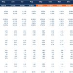 Monthly Financial Ratios Comparison: Actual vs. Budget | eFinancialModels Monthly financial ratios table comparing actuals and budgets for key metrics.