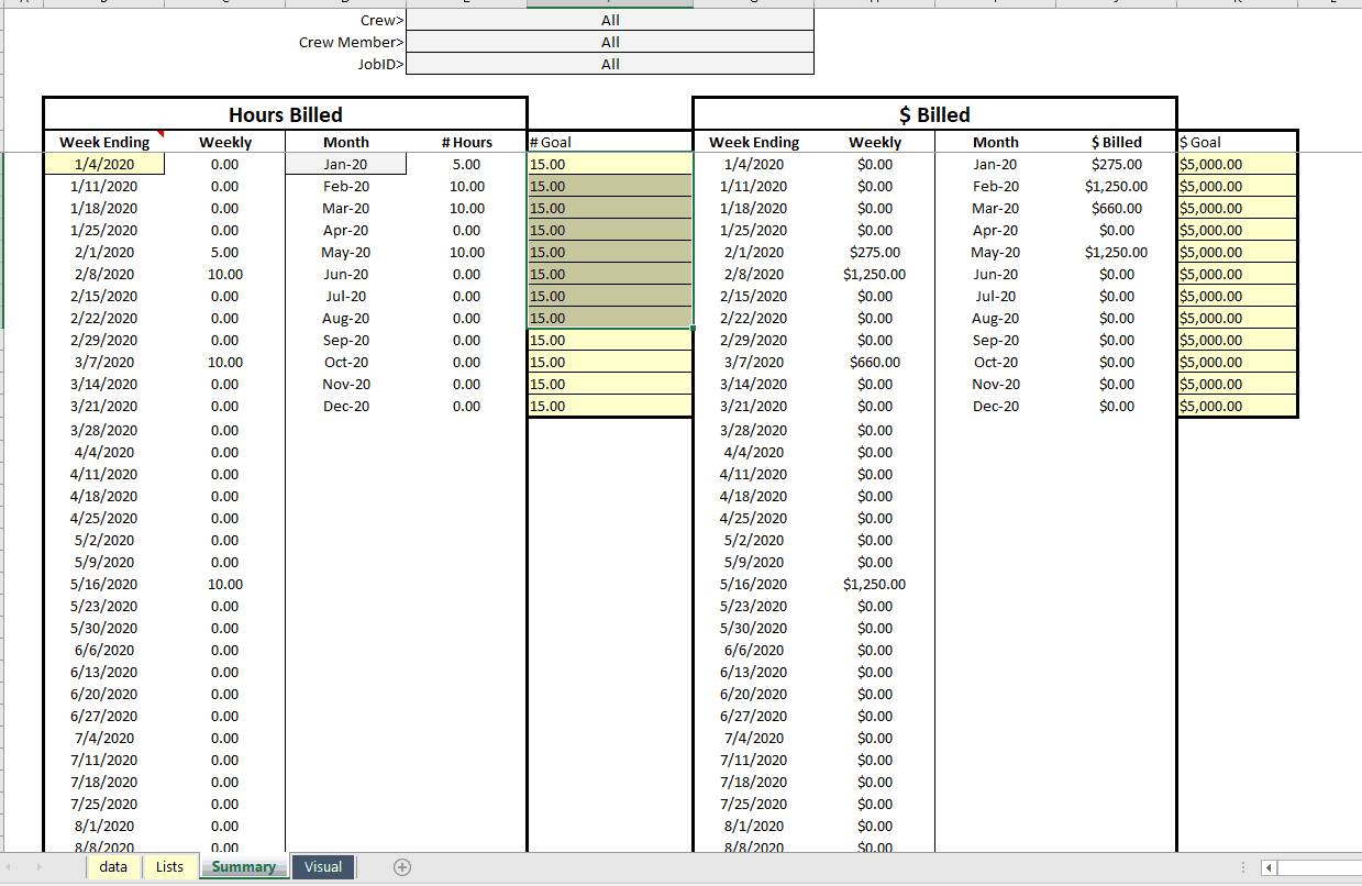 job costing excel template