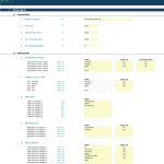 Input sheet for financial model showing subscription and expense categories for ABC Subscriptions Ltd