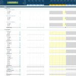 Financial projection model displaying users and income statement metrics