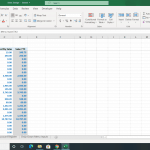 Sales tracking spreadsheet displaying monthly and YTD sales for accounts