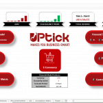 E-Commerce financial model interface displaying key metrics and features.