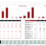 Overview of eCommerce financial metrics: annual traffic, revenue, and transaction data in Excel.