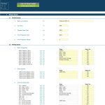 Screenshot showcasing the input setup for a financial projection model for Restaurant ABC Ltd.