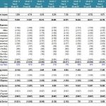 Monthly Cash Flow Statement Overview | eFinancialModels Monthly cash flow statement showing income, expenses, and net income metrics across 25 months.