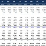 Profit and Loss Trend Analysis for Fiscal Year | eFinancialModels Monthly P&L statement showing revenue, expenses, and net income trends for fiscal