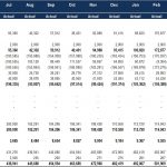 Monthly Cash Flow Statement Overview | eFinancialModels Cash flow statement detailing monthly cash activities and year-to-date analysis.