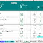 Solar PV Project Uses of Funds Overview | eFinancialModels Detailed financing model showing construction and financing costs for a solar PV project.