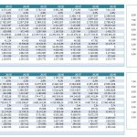 Financial Projections: Optimistic vs. Conservative Cases | eFinancialModels Side-by-side financial model comparing optimistic and conservative forecasts with revenue and margins.