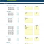 Input fields for variable costs, marketing, and administrative expenses in financial projection template.