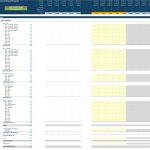 Financial projection income statement with actual and forecast data for construction projects.