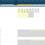 Financial projection template showing project details and completion percentages for construction projects.