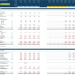 Financial model showing balance sheet and cash flow projections for ABC Construction Ltd.