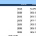Task tracker showing activities, issues, recommendations, and completion status in a financial model.