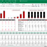Detailed revenue analysis chart for a video streaming service in Excel.