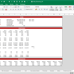 Excel financial model template illustrating sales, net profit, and financial metrics for a video streaming company.