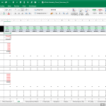 Excel cost model displaying tangible and intangible development expenses.