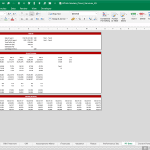 Financial model summary showing revenue, profit margins, and EBITDA for cloud services.