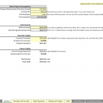 Project Assumptions and Equity Structure in Financial Model | eFinancialModels Financial model template displaying project assumptions and equity breakdown.