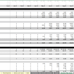 Monthly User Metrics and Revenue Projections | eFinancialModels User acquisition and revenue details for a 5-year financial model in Excel.