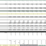 5-Year Monthly Pro Forma Financial Statement | eFinancialModels 5-year pro forma financial statement showing EBITDA, EBIT, and debt service values.