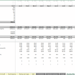 Monthly Financial Pro Forma Analysis Template | eFinancialModels Monthly pro forma model showing cash flow positions and key startup metrics.