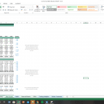 Excel template showing commercial bank income, expenses, and balance sheet forecast.