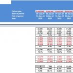 Single Family Residential Pro Forma Cash Flow Output | eFinancialModels Pro forma cash flow table for single-family residential investment model, displaying revenue and expense forecasts.