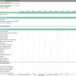 Ten-Year Cash Flow Projection | eFinancialModels Ten-year cash flow projection template highlighting inflows and outflows for financial analysis.
