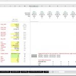 Excel sheet displaying project assumptions for waste treatment financial modeling.