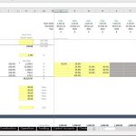 Excel sheet displaying project assumptions, including CapEx and revenue inputs.