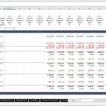 Income statement showing revenue, operating costs, EBITDA, EBIT, interest expenses, and net income.